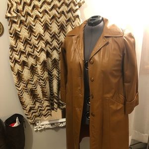 Genuine Leather Knee Length Coat